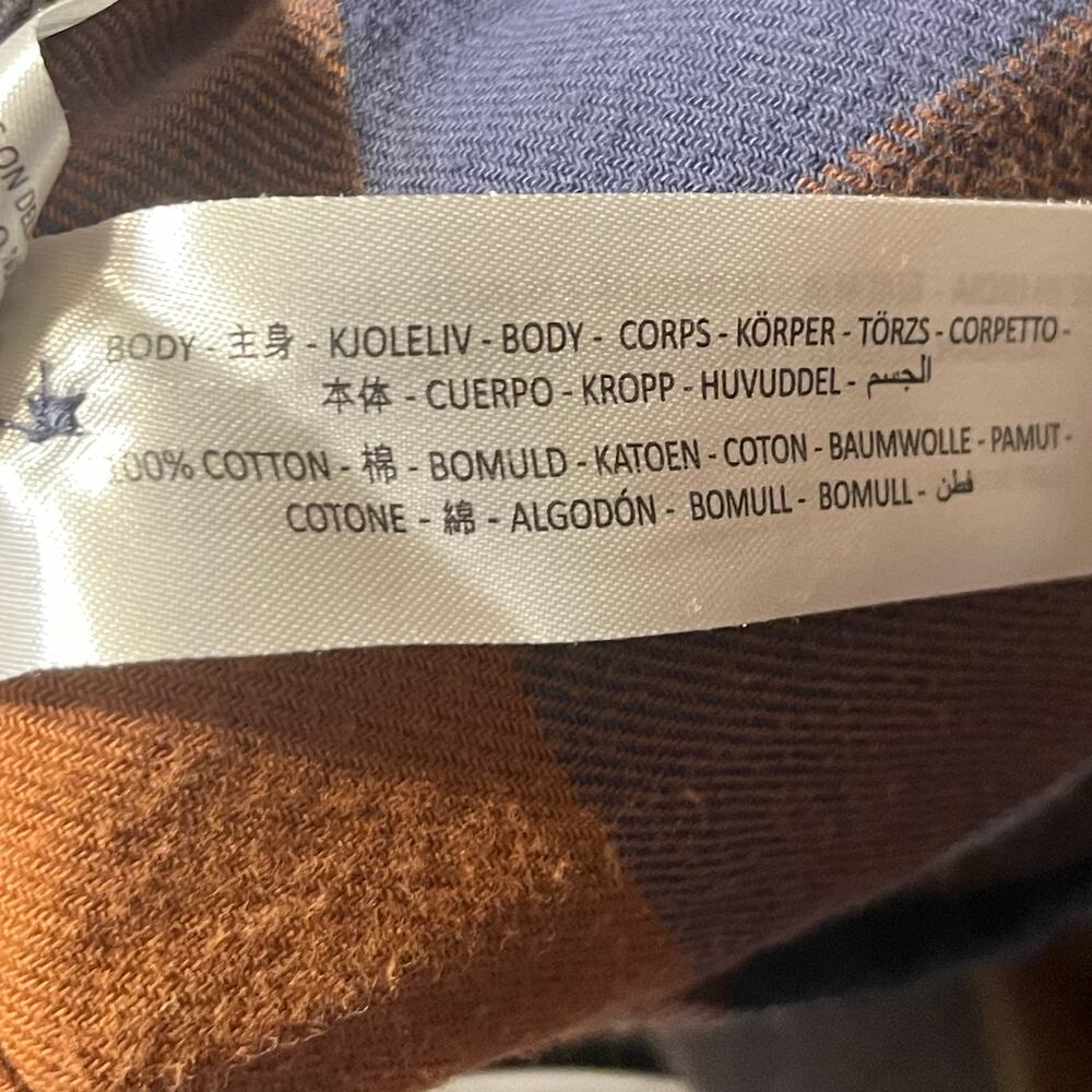 Ariat Mohogany Haider Retro Fit Plaid Pearl Snap Shirt L Double Front Pockets - Picture 7 of 8